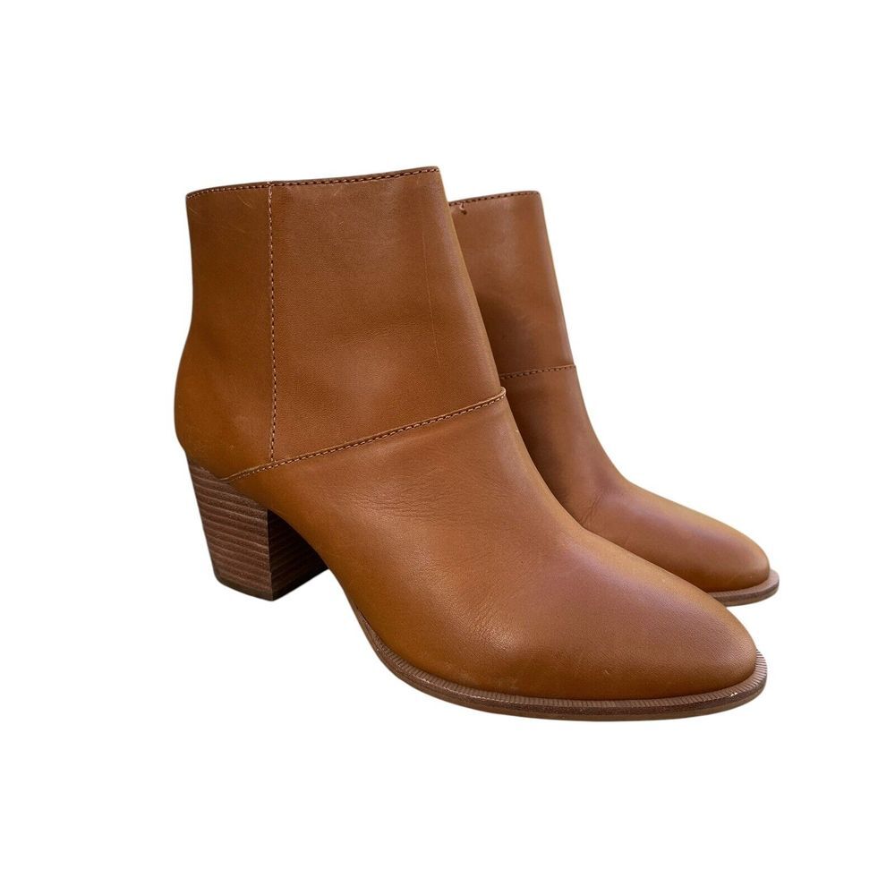 Madewell The Rosie Ankle Boot In Leather in‎ English Saddle, Size 8